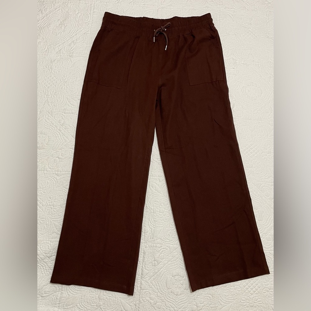 NWOT Never worn Willet Women’s 55% Linen 45% Cotton Brown pants Size 2XL - Picture 4 of 10